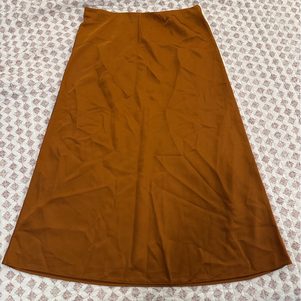 JCrew Gwyneth Slup Skirt in Toasted Terracotta